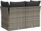 vidaXL - Tuinbank - 2-zits - met - kussens - poly - rattan - grijs
