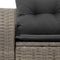 vidaXL - Tuinbank - 2-zits - met - kussens - poly - rattan - grijs