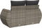vidaXL - Tuinbank - 2-zits - met - kussens - poly - rattan - grijs