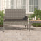 vidaXL - Tuinbank - 2-zits - met - kussens - poly - rattan - grijs