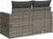 vidaXL - Tuinbank - 2-zits - met - kussens - poly - rattan - grijs