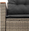 vidaXL - Tuinbank - 2-zits - met - kussens - poly - rattan - grijs