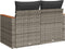 vidaXL - Tuinbank - 2-zits - met - kussens - poly - rattan - grijs