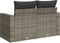 vidaXL - Tuinbank - 2-zits - met - kussens - poly - rattan - grijs