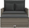vidaXL - Tuinbank - 2-zits - met - kussens - poly - rattan - grijs