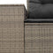 vidaXL - Tuinbank - 2-zits - met - kussens - poly - rattan - grijs