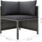 vidaXL - Tuinbank - 2-zits - met - kussens - poly - rattan - grijs