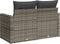 vidaXL - Tuinbank - 2-zits - met - kussens - poly - rattan - grijs
