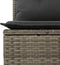 vidaXL - Tuinbank - 2-zits - met - kussens - poly - rattan - grijs