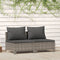 vidaXL - Tuinbank - 2-zits - met - kussens - poly - rattan - grijs