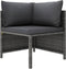 vidaXL - Tuinbank - 2-zits - met - kussens - poly - rattan - grijs