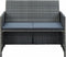 vidaXL - Tuinbank - 2-zits - met - kussens - poly - rattan - grijs