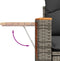 vidaXL - Tuinbank - 2-zits - met - kussens - poly - rattan - grijs