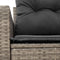 vidaXL - Tuinbank - 2-zits - met - kussens - poly - rattan - grijs