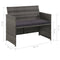 vidaXL - Tuinbank - 2-zits - met - kussens - poly - rattan - grijs