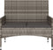 vidaXL - Tuinbank - 2-zits - met - kussens - poly - rattan - grijs