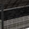 vidaXL - Tuinbank - 2-zits - met - kussens - poly - rattan - grijs