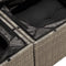 vidaXL - Tuinbank - 2-zits - met - kussens - poly - rattan - grijs