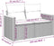 vidaXL - Tuinbank - 2-zits - met - kussens - poly - rattan - grijs