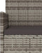 vidaXL - Tuinbank - 2-zits - met - kussens - poly - rattan - grijs