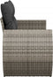 vidaXL - Tuinbank - 2-zits - met - kussens - poly - rattan - grijs