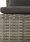 vidaXL - Tuinbank - 2-zits - met - kussens - poly - rattan - grijs
