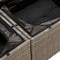 vidaXL - Tuinbank - 2-zits - met - kussens - poly - rattan - grijs
