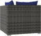 vidaXL - Tuinbank - 2-zits - met - kussens - poly - rattan - grijs