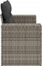 vidaXL - Tuinbank - 2-zits - met - kussens - poly - rattan - grijs