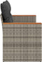 vidaXL - Tuinbank - 2-zits - met - kussens - poly - rattan - grijs