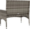 vidaXL - Tuinbank - 2-zits - met - kussens - poly - rattan - grijs