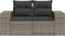 vidaXL - Tuinbank - 2-zits - met - kussens - poly - rattan - grijs