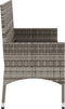 vidaXL - Tuinbank - 2-zits - met - kussens - poly - rattan - grijs