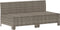 vidaXL - Tuinbank - 2-zits - met - kussens - poly - rattan - grijs