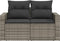 vidaXL - Tuinbank - 2-zits - met - kussens - poly - rattan - grijs