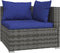 vidaXL - Tuinbank - 2-zits - met - kussens - poly - rattan - grijs