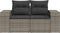 vidaXL - Tuinbank - 2-zits - met - kussens - poly - rattan - grijs