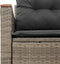 vidaXL - Tuinbank - 2-zits - met - kussens - poly - rattan - grijs