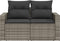 vidaXL - Tuinbank - 2-zits - met - kussens - poly - rattan - grijs
