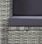 vidaXL - Tuinbank - 2-zits - met - kussens - poly - rattan - grijs