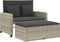 vidaXL - Tuinbank - 2-zits - met - kussens - poly - rattan - lichtgrijs