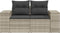 vidaXL - Tuinbank - 2-zits - met - kussens - poly - rattan - lichtgrijs