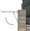 vidaXL - Tuinbank - 2-zits - met - kussens - poly - rattan - lichtgrijs