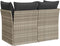 vidaXL - Tuinbank - 2-zits - met - kussens - poly - rattan - lichtgrijs