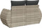 vidaXL - Tuinbank - 2-zits - met - kussens - poly - rattan - lichtgrijs