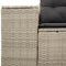 vidaXL - Tuinbank - 2-zits - met - kussens - poly - rattan - lichtgrijs