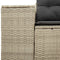 vidaXL - Tuinbank - 2-zits - met - kussens - poly - rattan - lichtgrijs