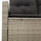 vidaXL - Tuinbank - 2-zits - met - kussens - poly - rattan - lichtgrijs