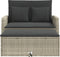 vidaXL - Tuinbank - 2-zits - met - kussens - poly - rattan - lichtgrijs