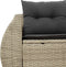 vidaXL - Tuinbank - 2-zits - met - kussens - poly - rattan - lichtgrijs